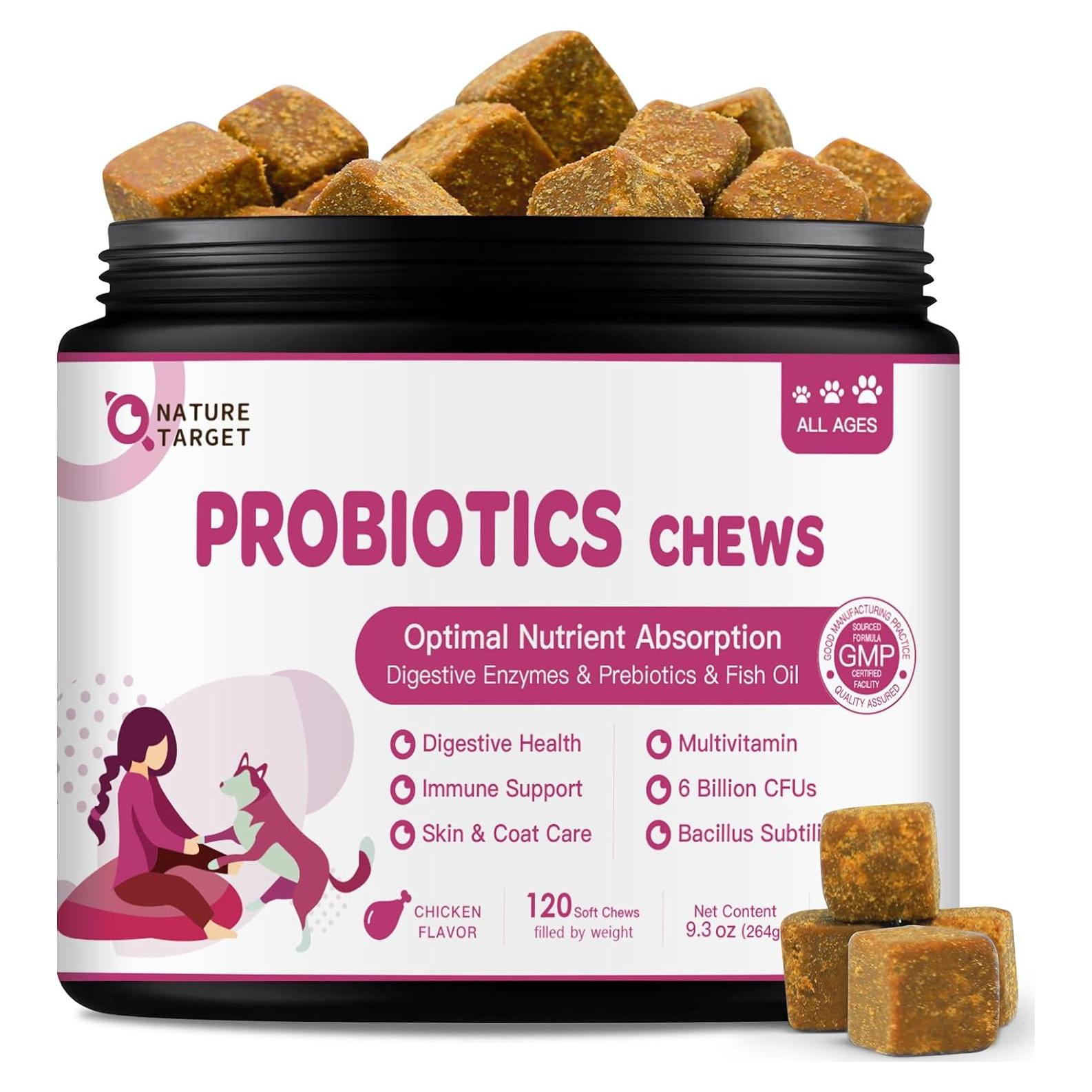 Probioticos para Perros NATURE TARGET 120 Masticables Pollo