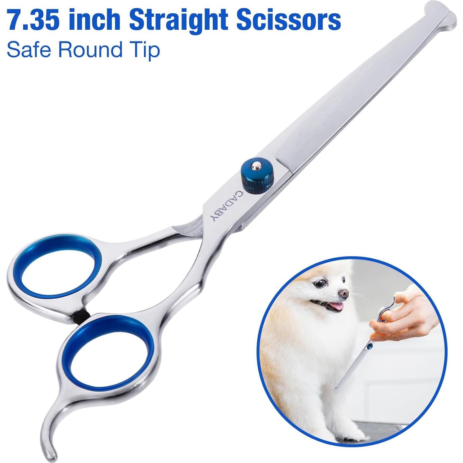 Kit de Tijeras para Mascotas CADABY 5 en 1 Acero Inoxidable