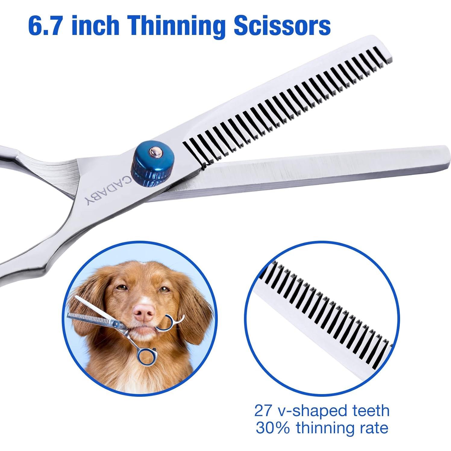 Kit de Tijeras para Mascotas CADABY 5 en 1 Acero Inoxidable