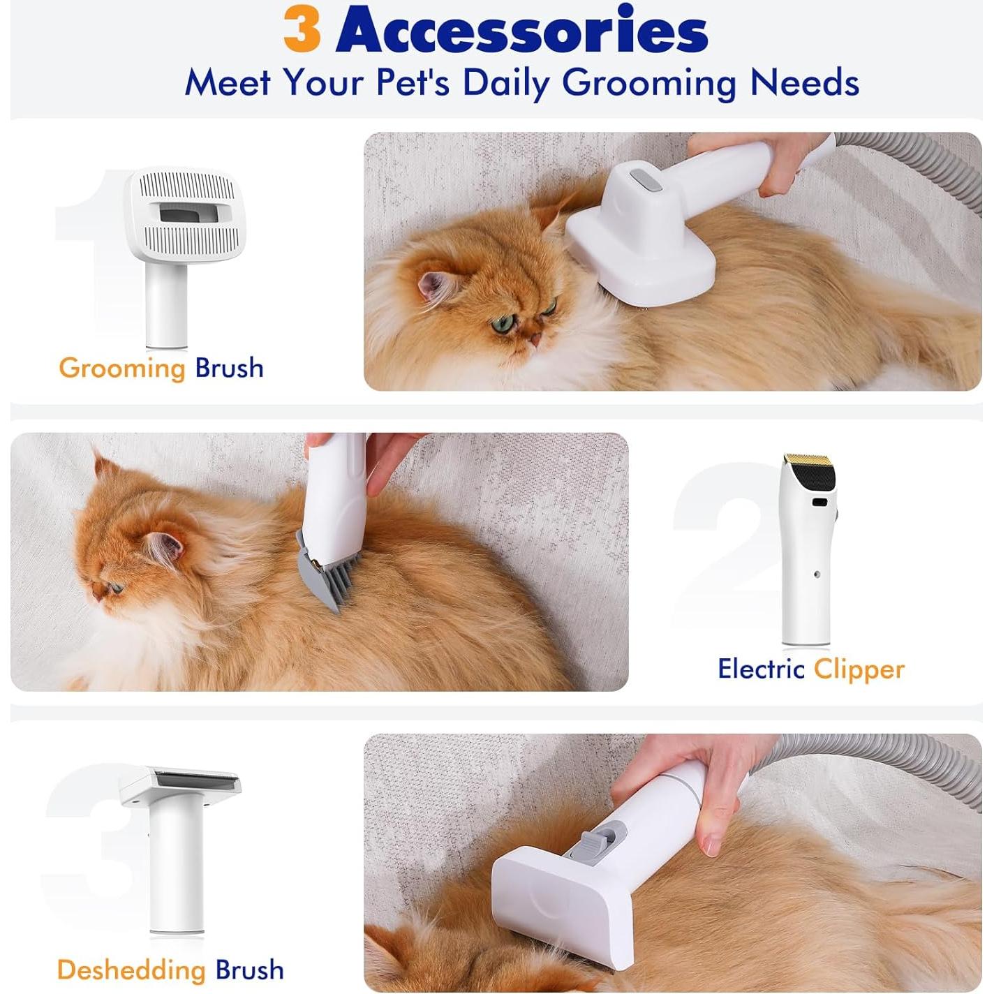 Kit de Aseo para Perros Rywell PG10, Aspiradora 12000Pa 1.5L