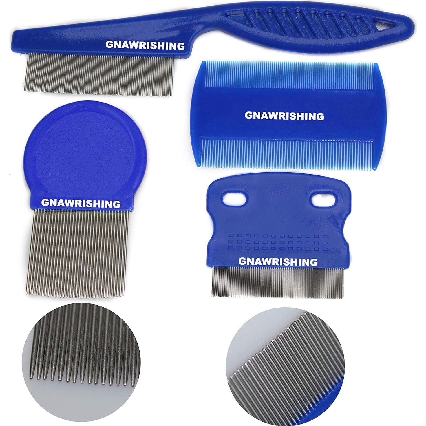 Juego de Peines para Aseo de Mascotas GNAWRISHING 4Pcs