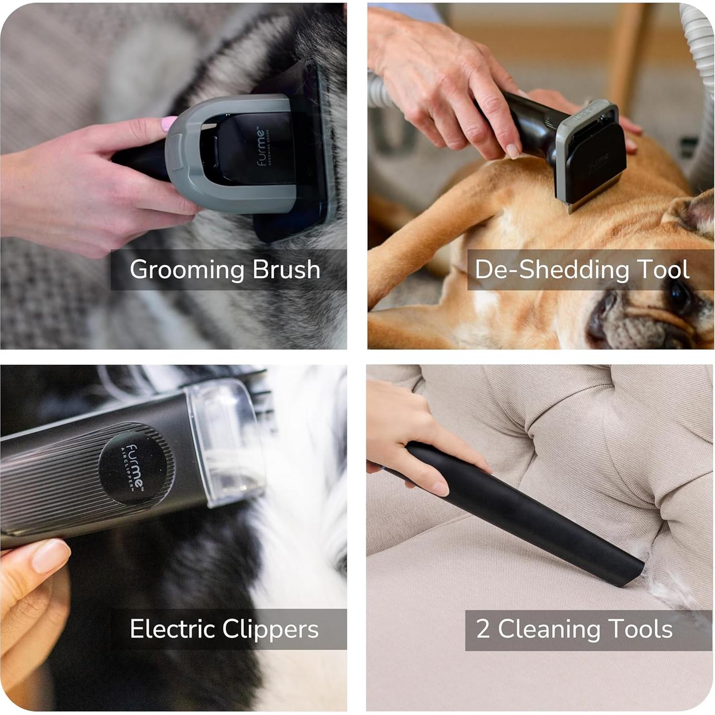 Kit de Acicalamiento para Mascotas FurMe - Aspiradora Silenciosa 1L