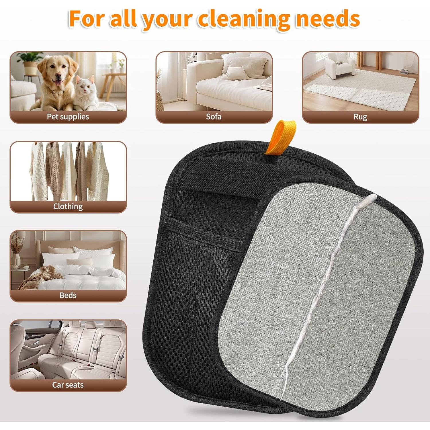 Guantes Removedores de Pelo de Mascota Salhap - Electroestáticos 23.5x17cm