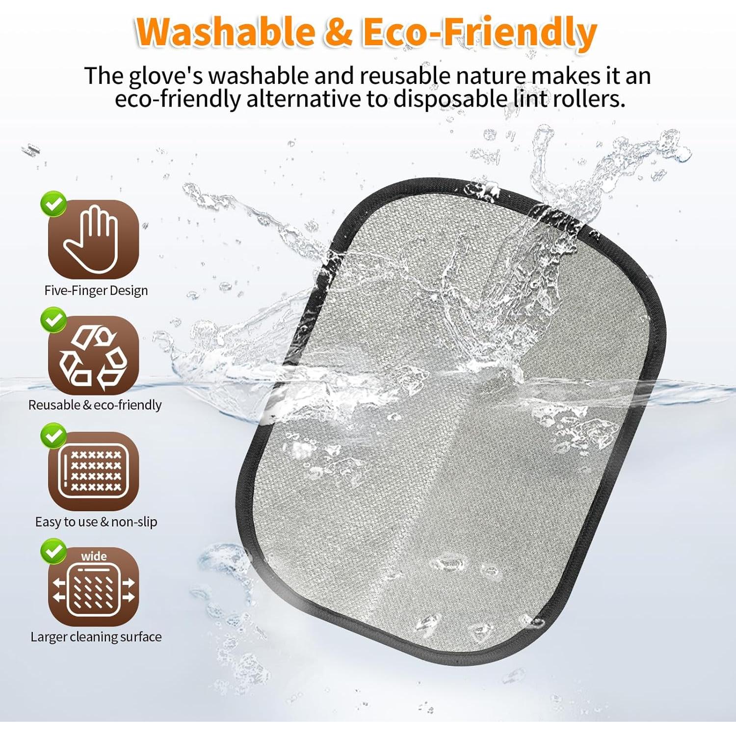 Guantes Removedores de Pelo de Mascota Salhap - Electroestáticos 23.5x17cm