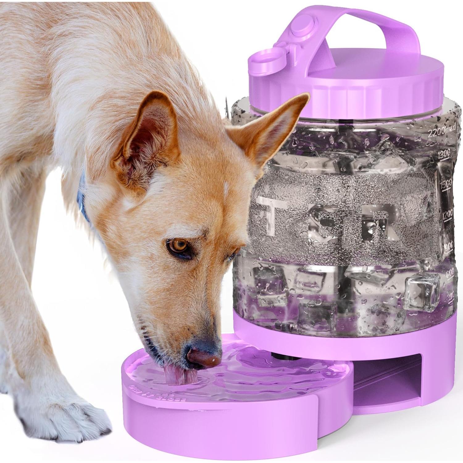 Botella de Agua para Perros Lesotc 2.28L Portátil con Cuenco