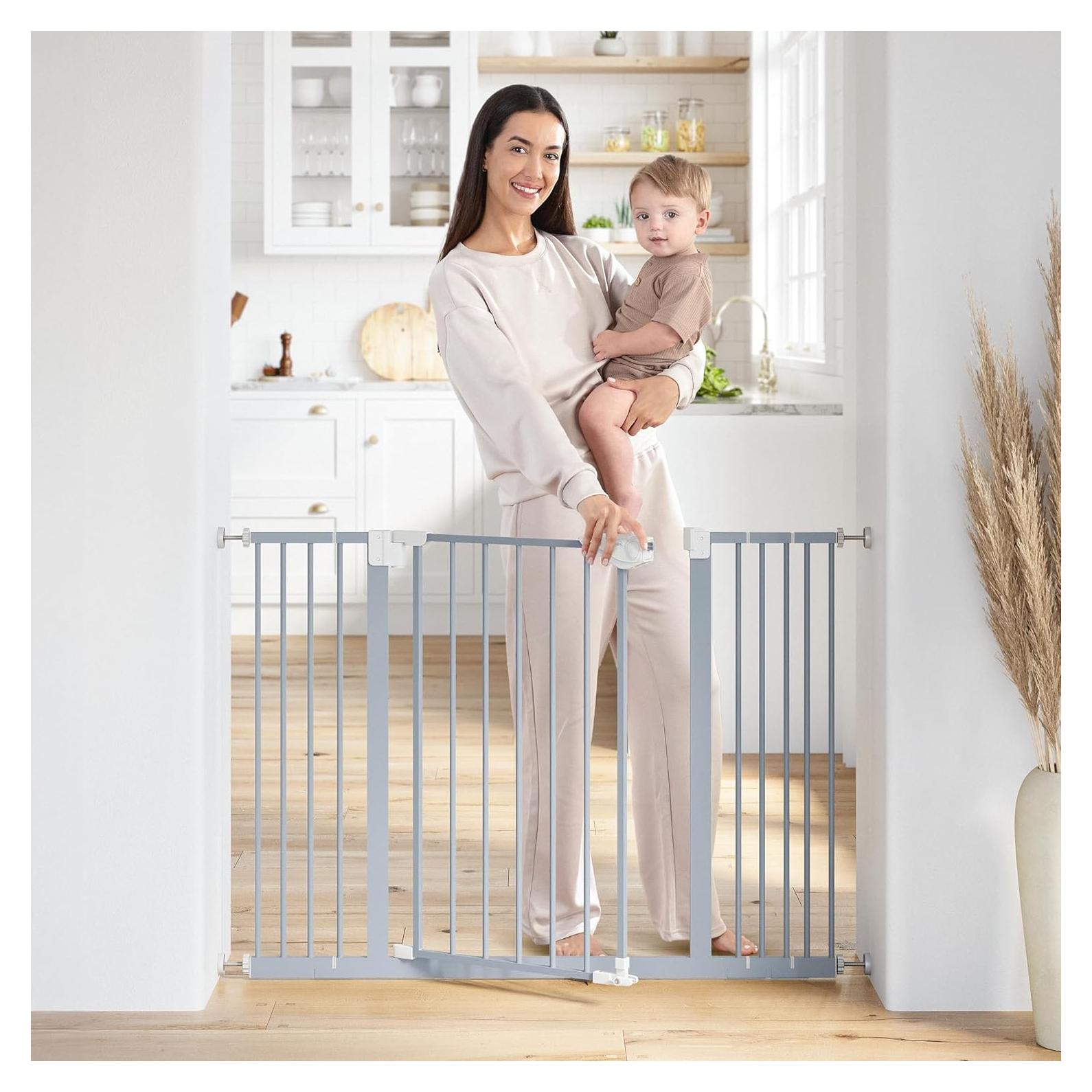 Puerta de Seguridad para Bebés Comfy Cubs Ajustable 81.92 cm Azul