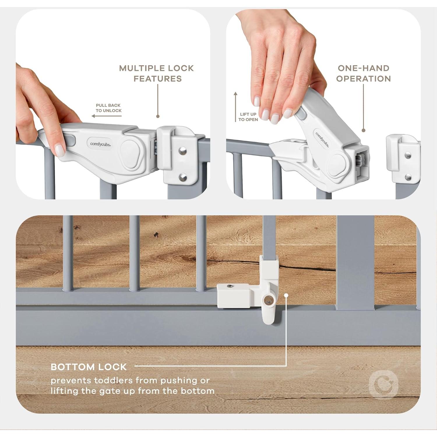Puerta de Seguridad para Bebés Comfy Cubs Ajustable 81.92 cm Azul