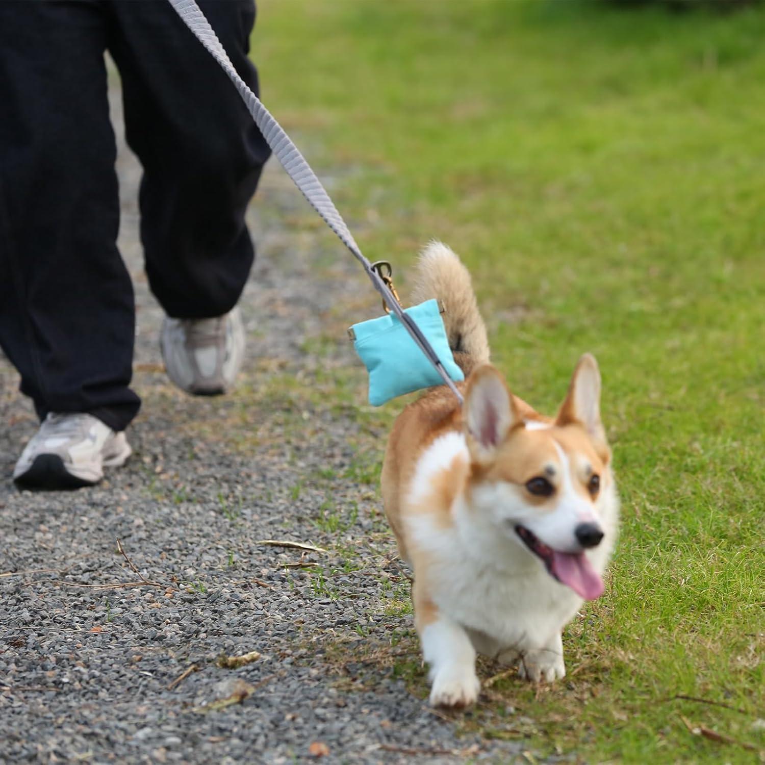 Bolsa de golosinas para perros COSOWO, azul marino, impermeable
