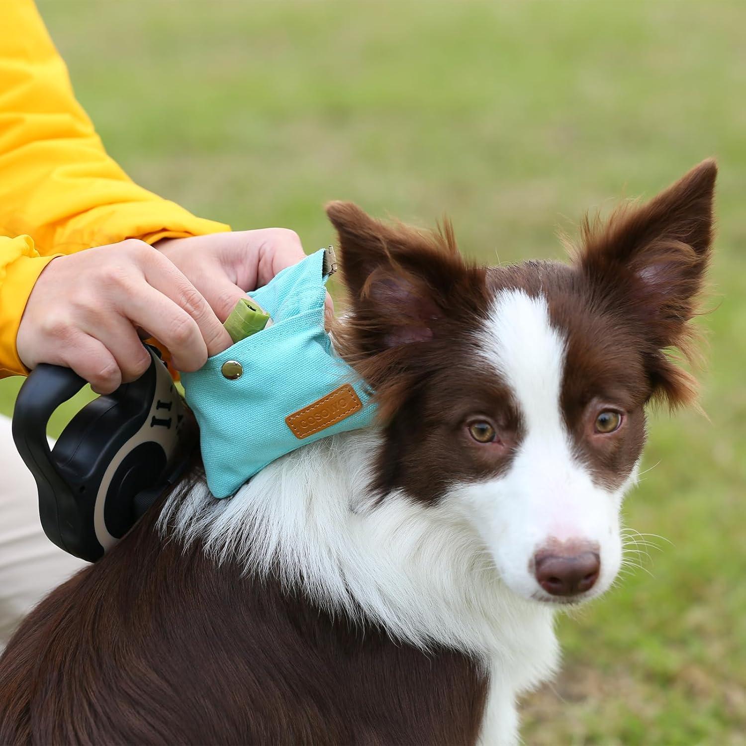 Bolsa de golosinas para perros COSOWO, azul marino, impermeable