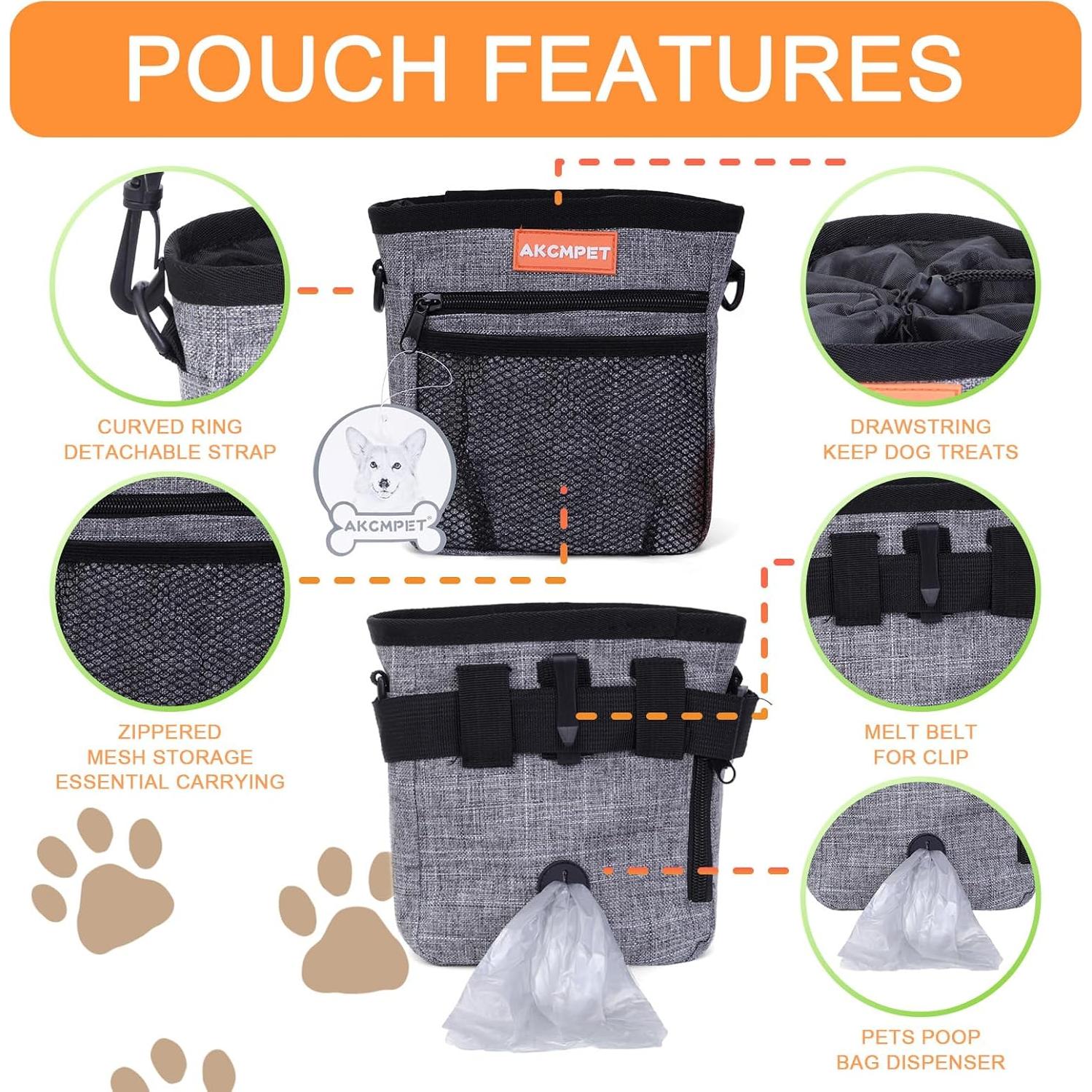 Bolsa de Entrenamiento para Perros HOSASSPER con Dispensador y Cuenco