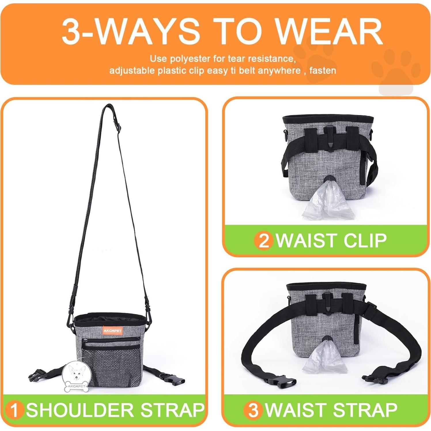 Bolsa de Entrenamiento para Perros HOSASSPER con Dispensador y Cuenco