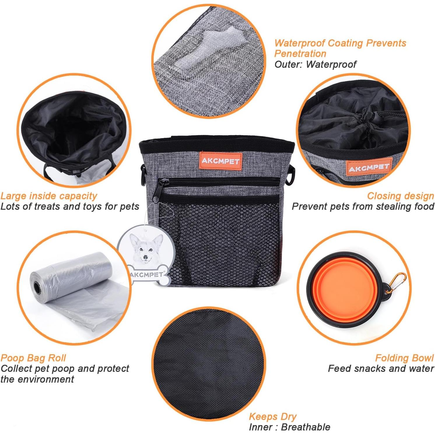 Bolsa de Entrenamiento para Perros HOSASSPER con Dispensador y Cuenco