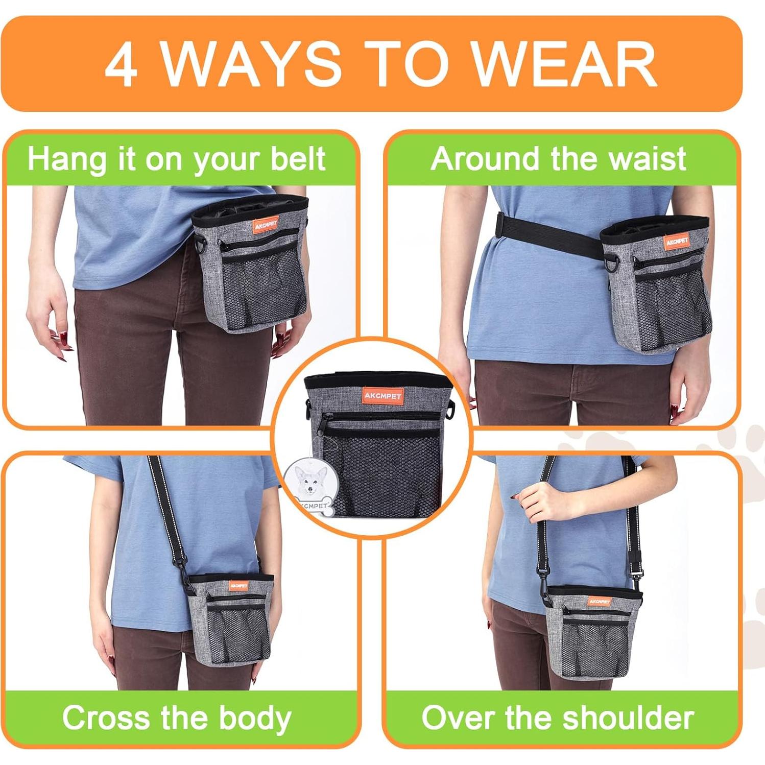 Bolsa de Entrenamiento para Perros HOSASSPER con Dispensador y Cuenco