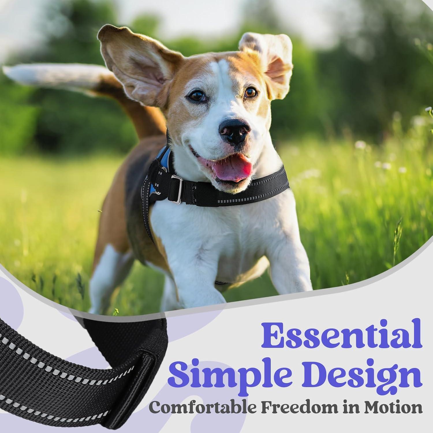 Arnés para Perros Rabbitgoo Mediano Azul Ajustable Reflectante