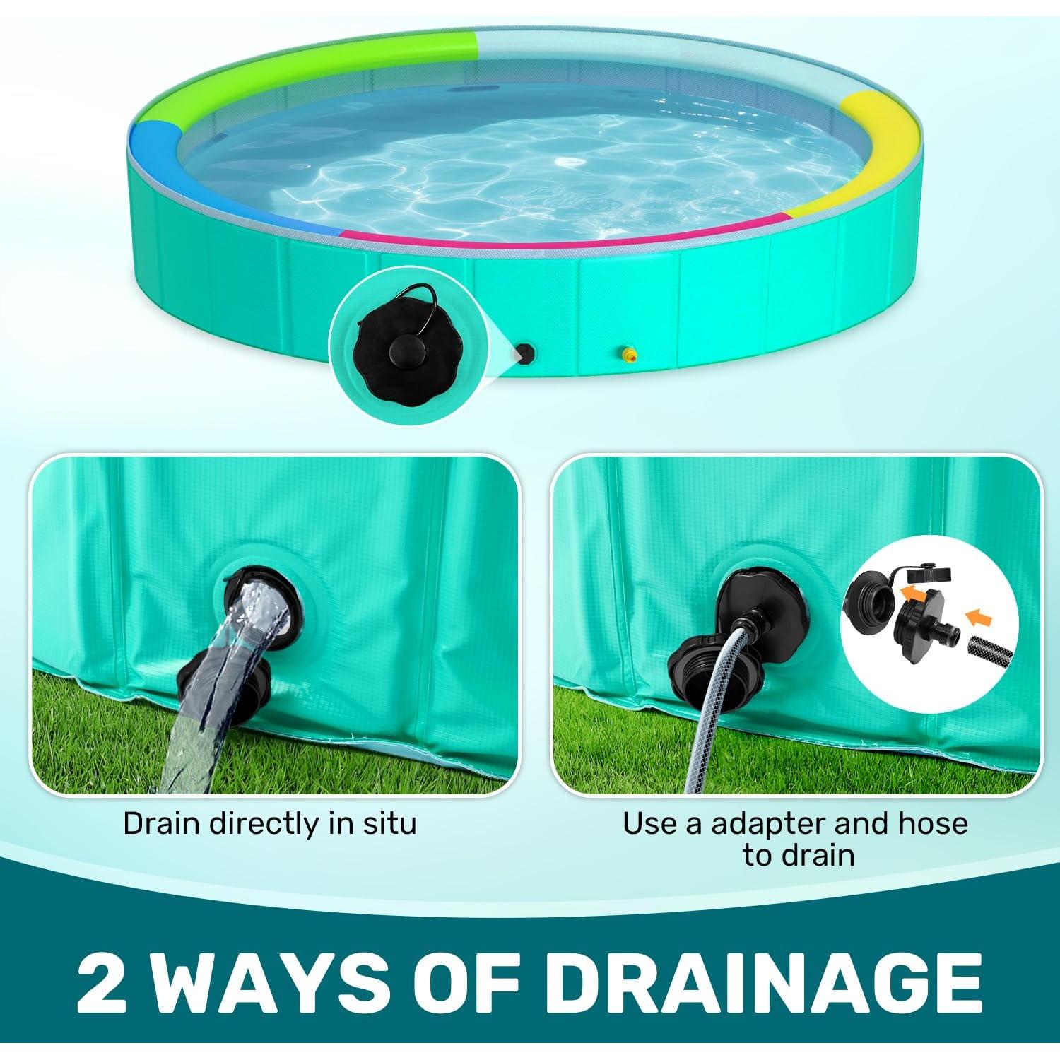 Piscina Plegable para Perros Heeyoo 200 cm con Aspersor