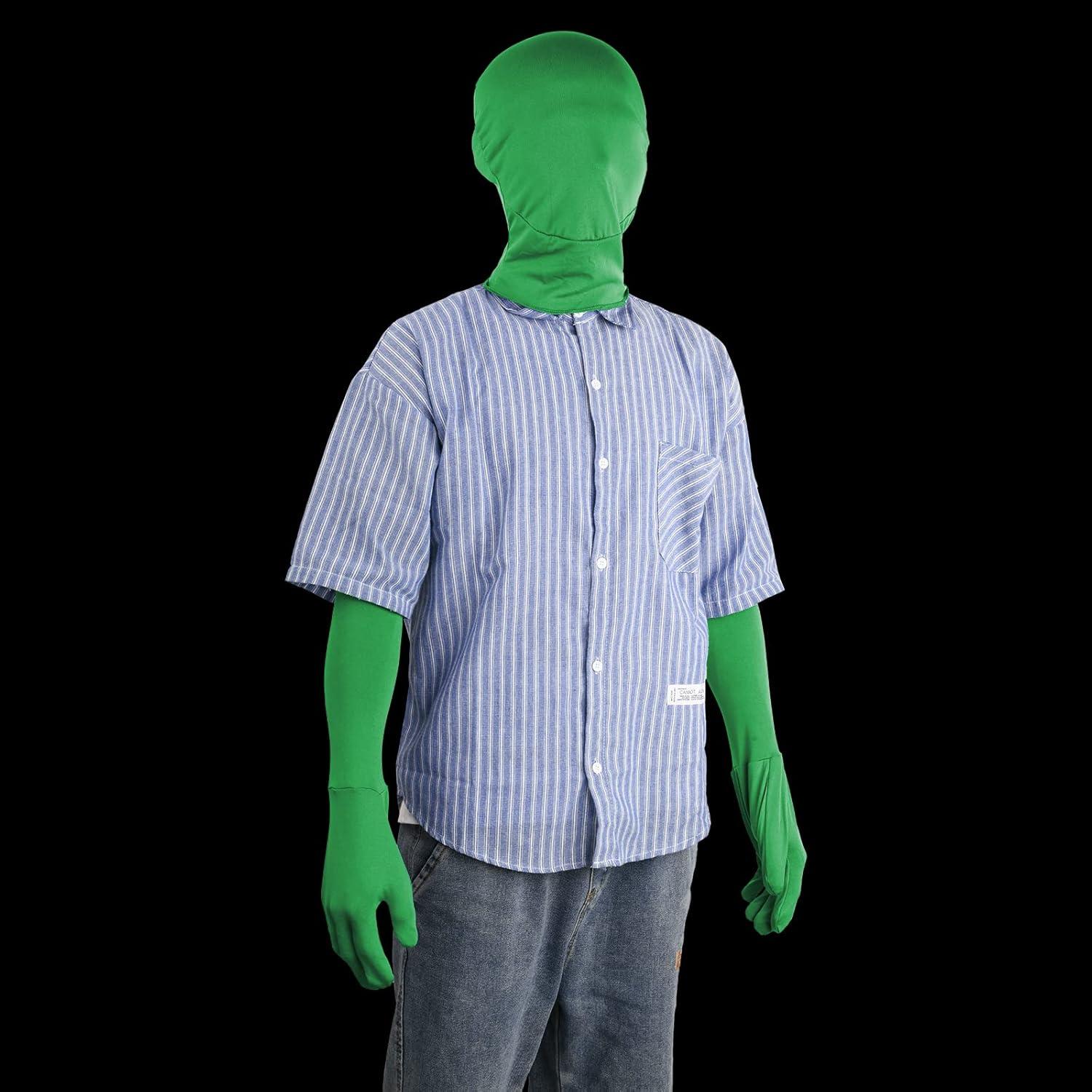 Guantes y Capucha Chroma Key Cosmos para Video Verde