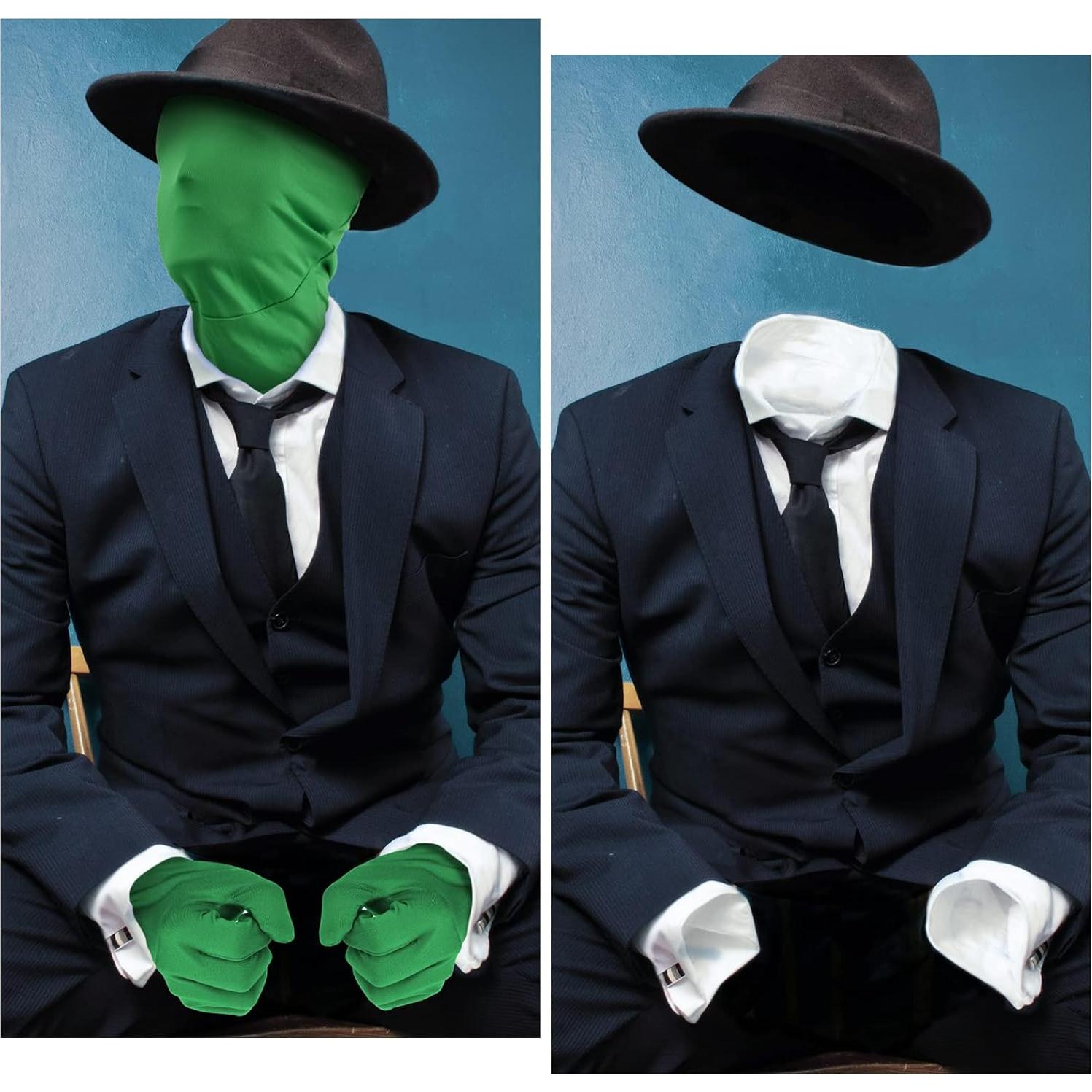 Guantes y Capucha Chroma Key Cosmos para Video Verde