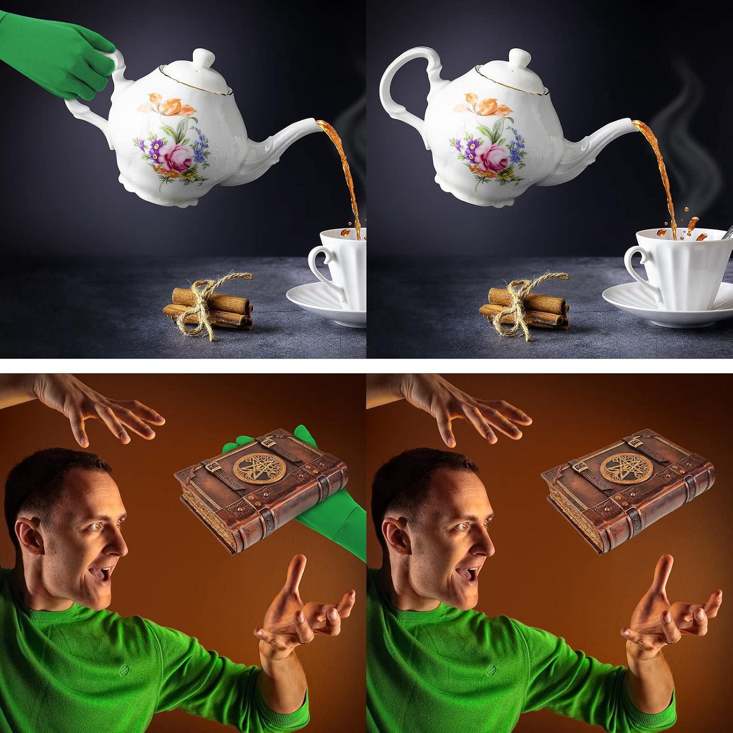 Guantes y Capucha Chroma Key Cosmos para Video Verde