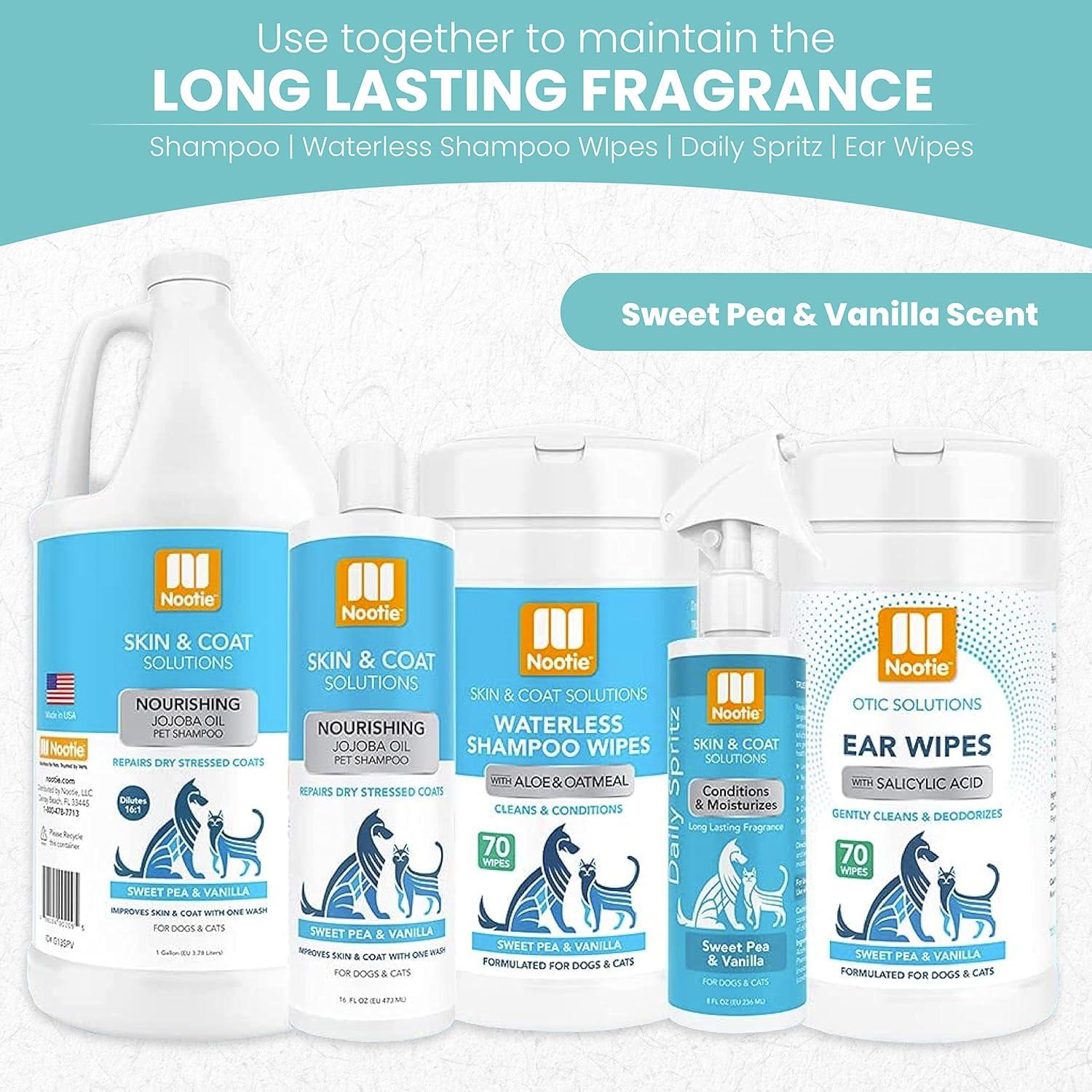 Toallitas de Champú Sin Agua Nootie 70 Unidades Guisante Dulce