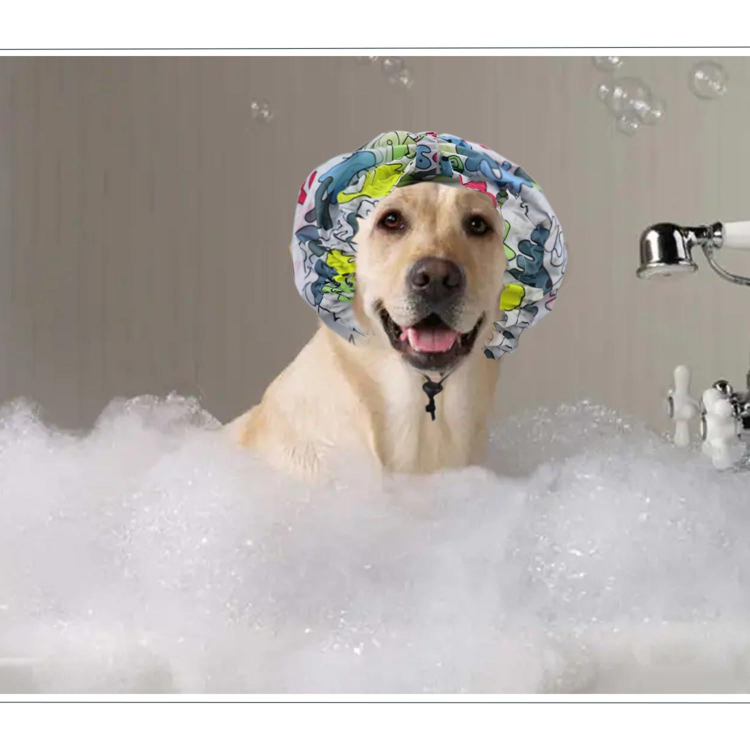 Gorro de Ducha Impermeable para Perros vomvomp - Ajustable