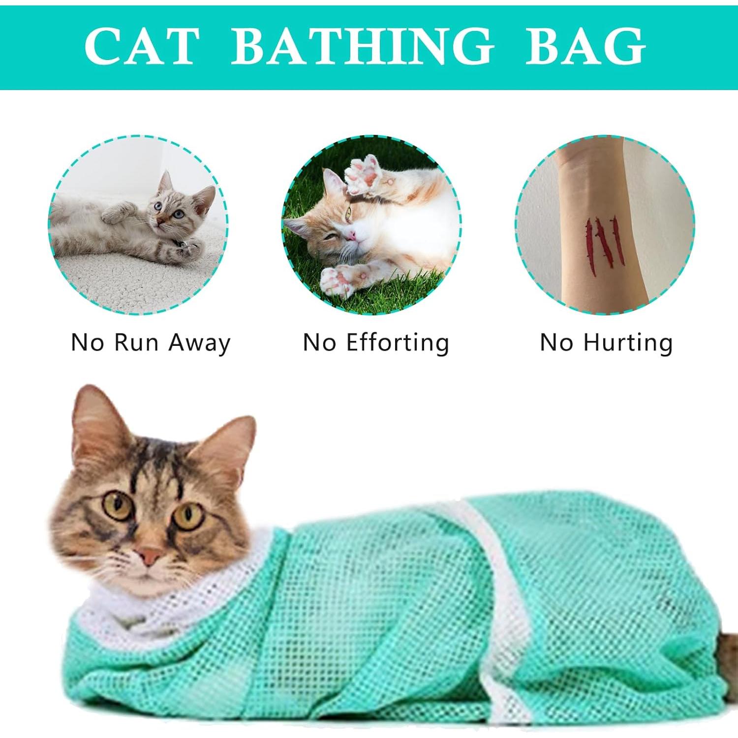 Bolsa de Baño para Gatos y Perros + Cortauñas y Guantes