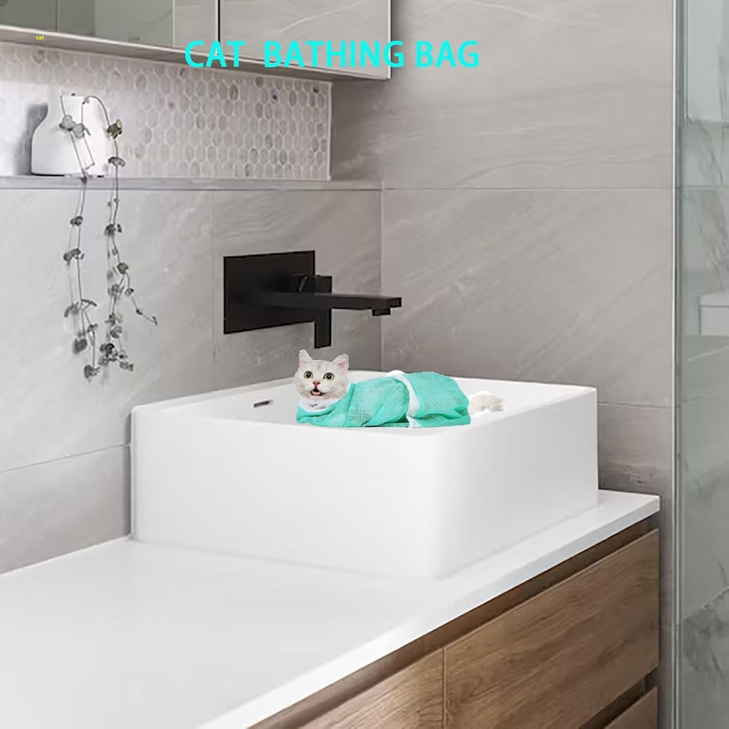 Bolsa de Baño para Gatos y Perros + Cortauñas y Guantes