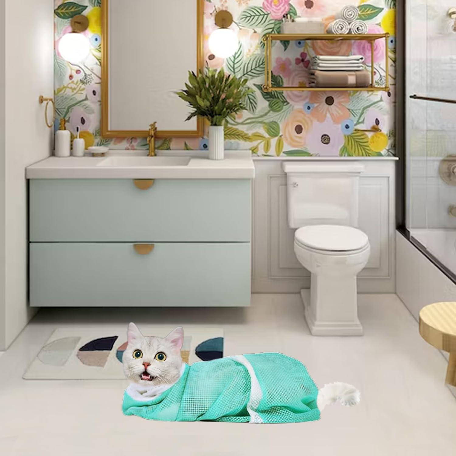 Bolsa de Baño para Gatos y Perros + Cortauñas y Guantes