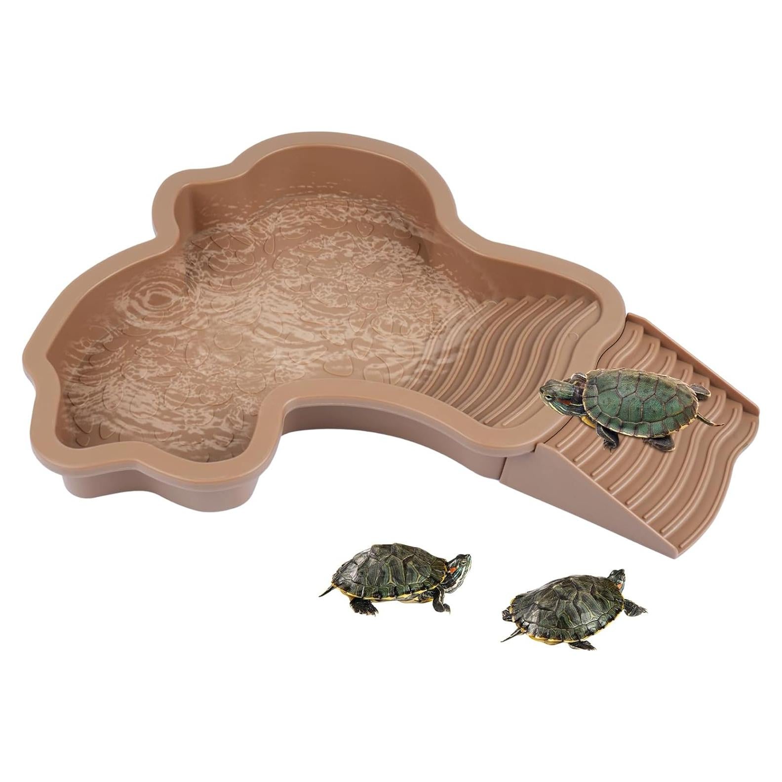 Piscina para Reptiles KKONHII con Escalera y Rampa 2.5cm