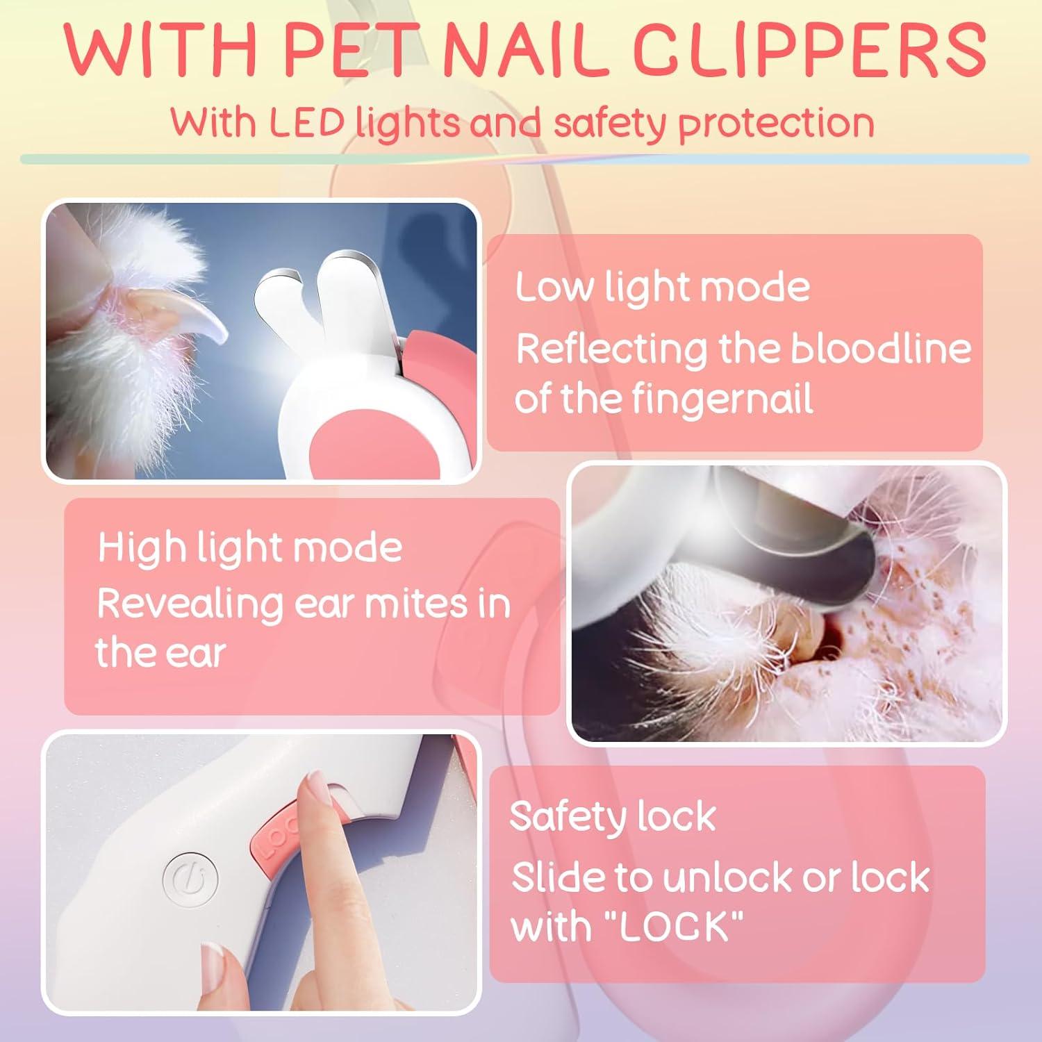 Bolsa de Aseo para Conejos LUKHMELF con Cortauñas LED