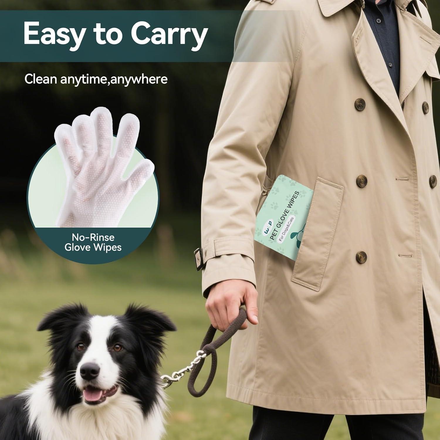 Toallitas de Limpieza para Mascotas WLP 6 PCS Hipoalergénicas