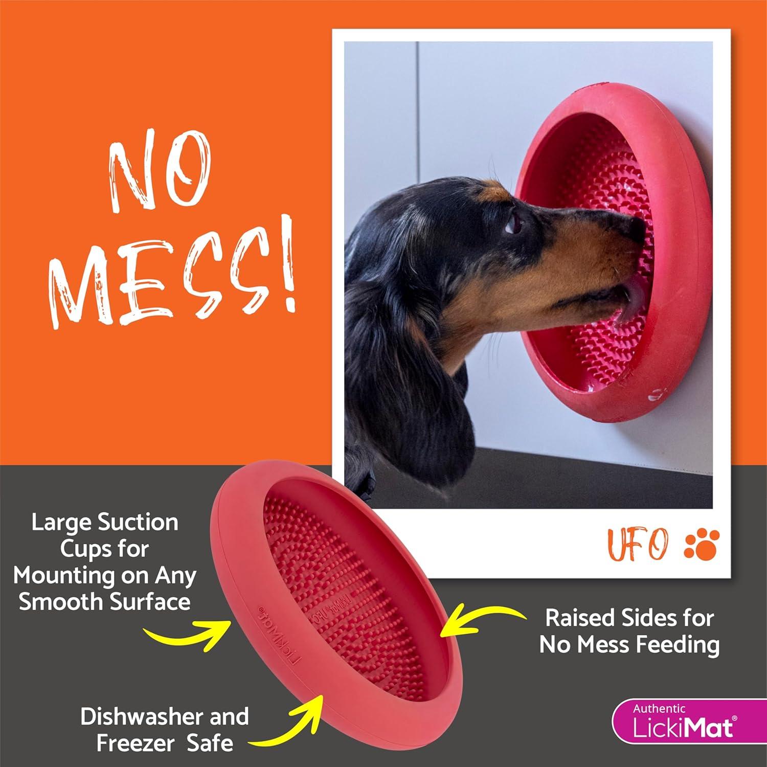 LickiMat UFO Verde - Distractor de Goma Natural para Perros