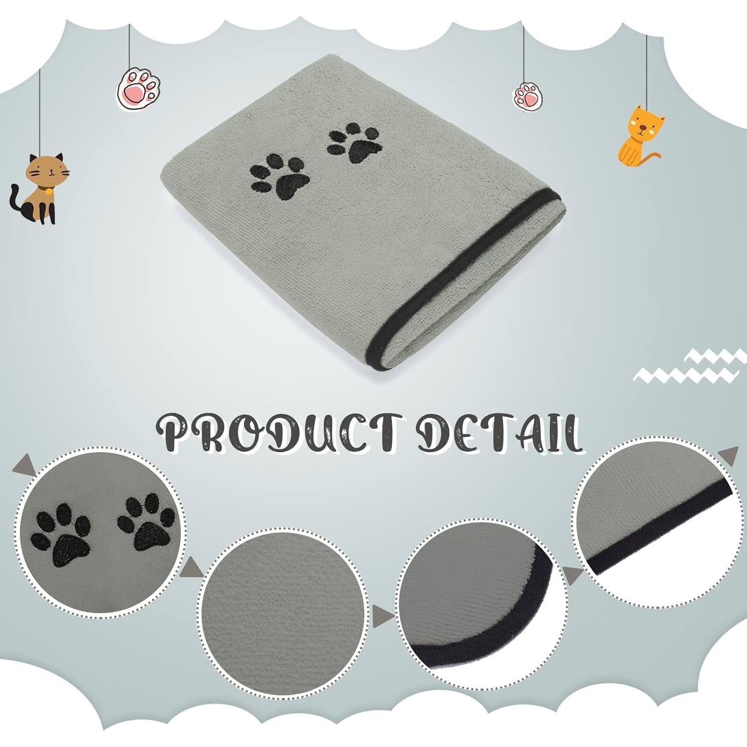 Paquete de 4 Toallas de Microfibra Tegeme para Perros 89x51cm