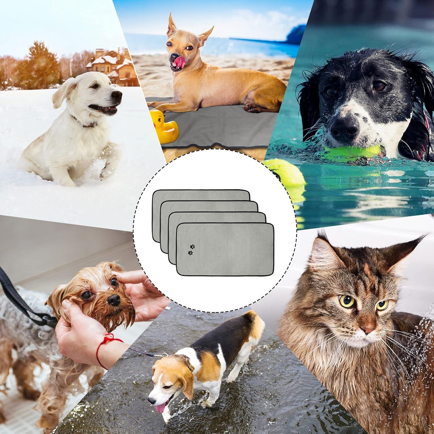 Paquete de 4 Toallas de Microfibra Tegeme para Perros 89x51cm