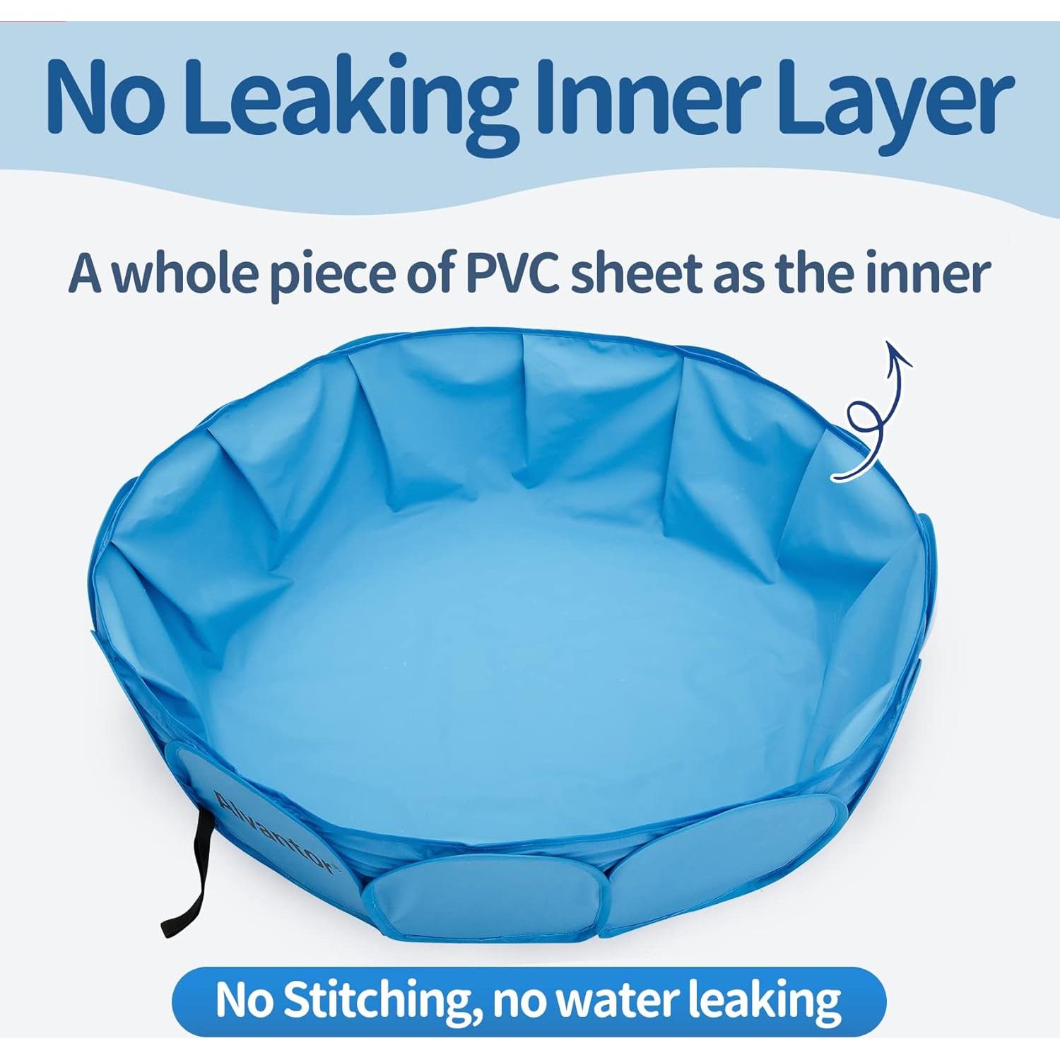 Piscina para Perros Alvantor 106.68 cm x 30.48 cm Plegable