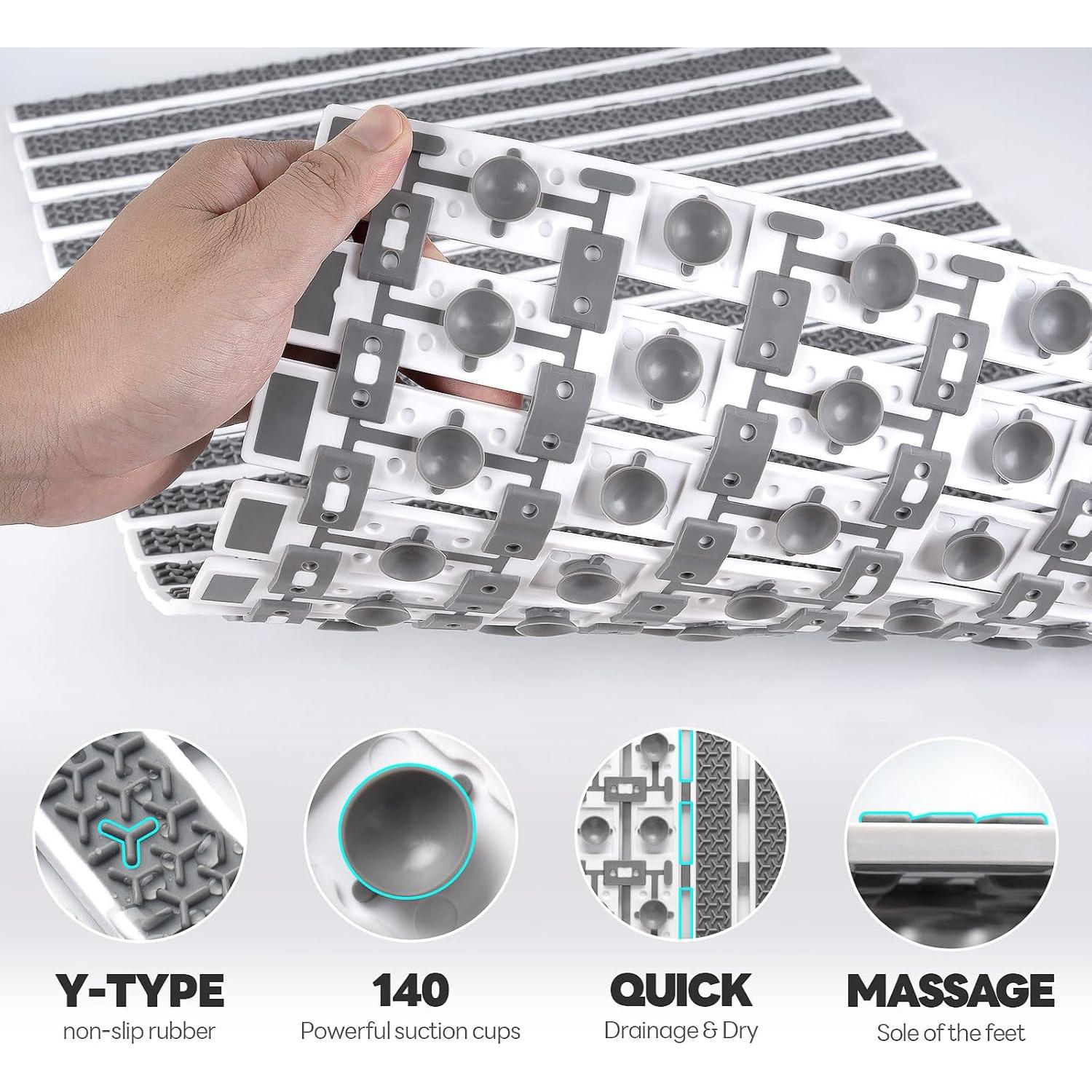 Alfombra Antideslizante para Ducha Volkee 68.8x39.9 cm Gris