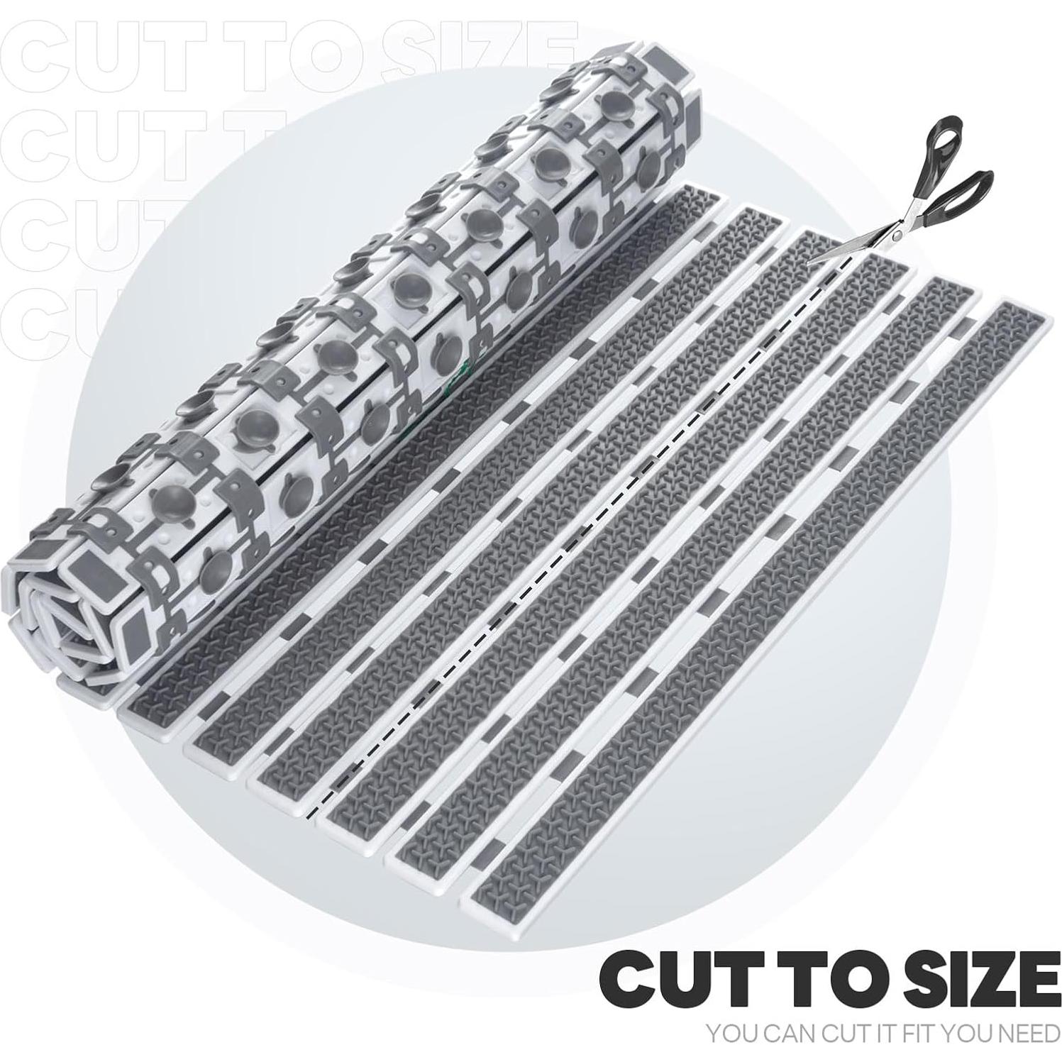 Alfombra Antideslizante para Ducha Volkee 68.8x39.9 cm Gris