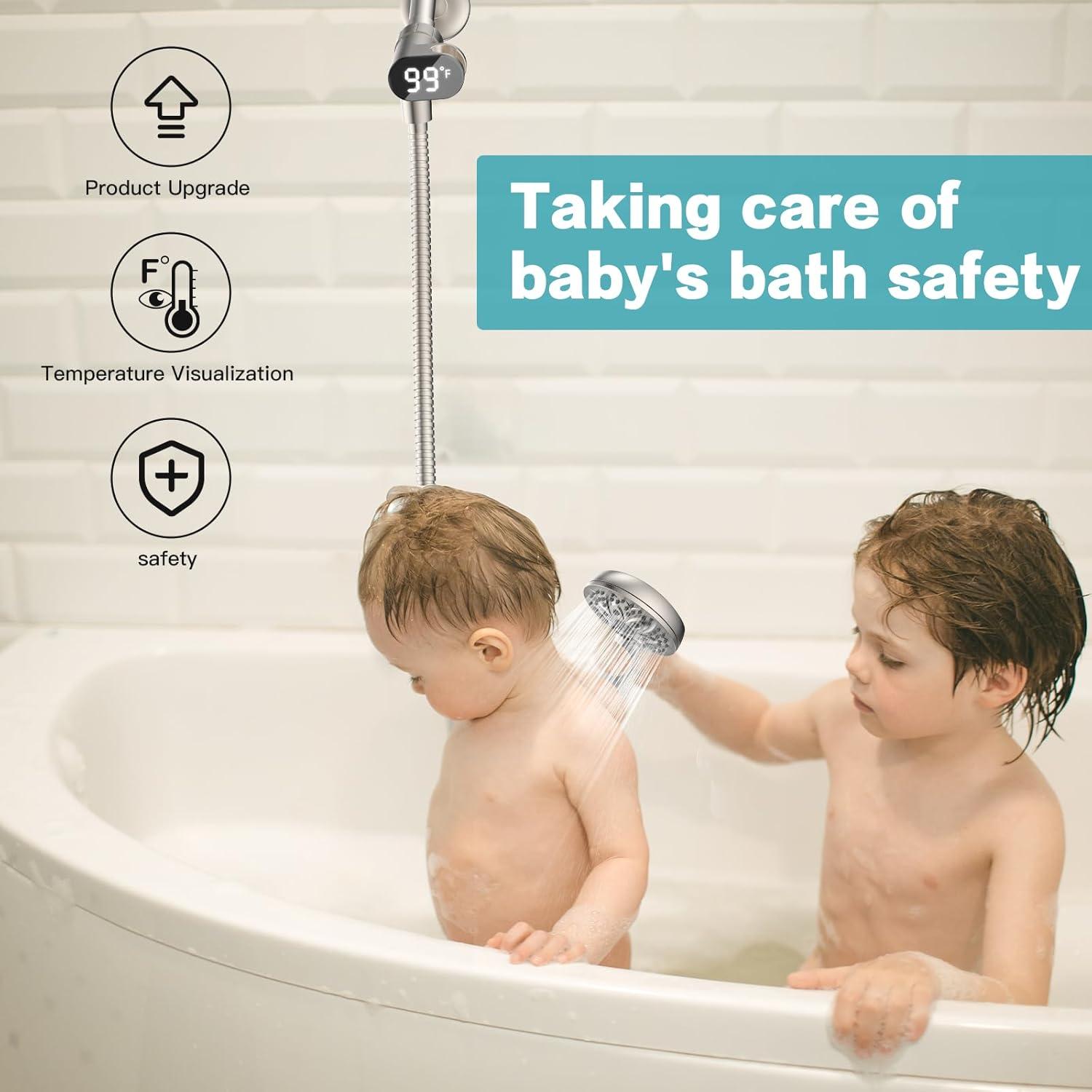 Cabezal de Ducha de Mano JDO con Pantalla LED y 6 Modos