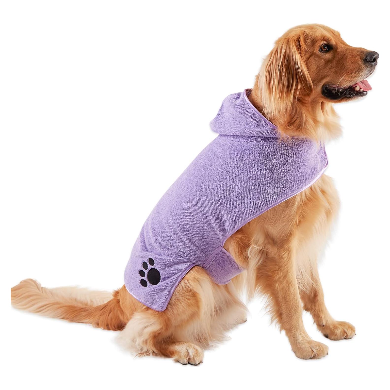 Bata para Mascotas Bone Dry Grande Microfibra Lavanda