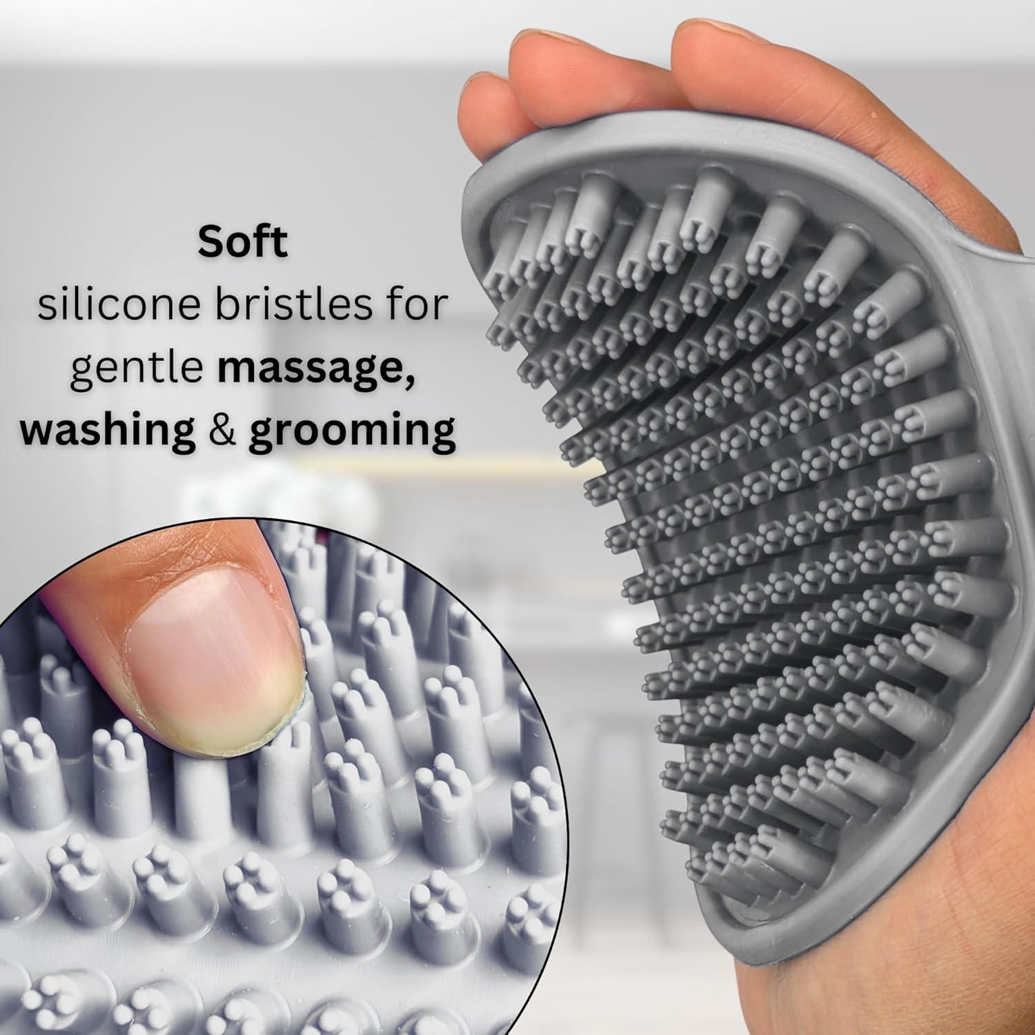 Cepillo de Baño para Perros y Gatos Dongguan - Silicona, 17.78x10.59cm