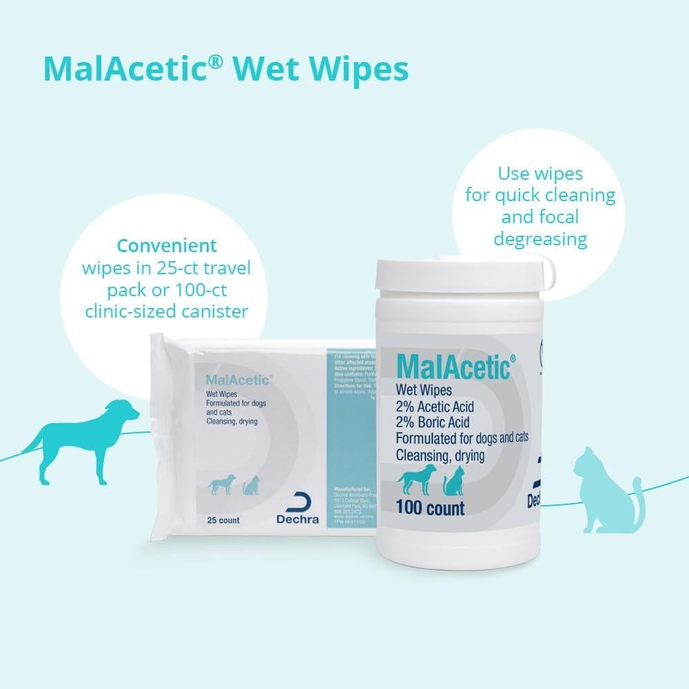 Toallitas Húmedas para Perros y Gatos Dechra 100 Unidades