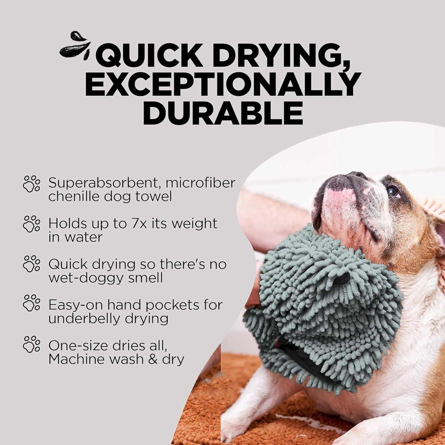 Toalla Super Shammy Soggy Doggy para Perros Gris 78.74x35.56 cm