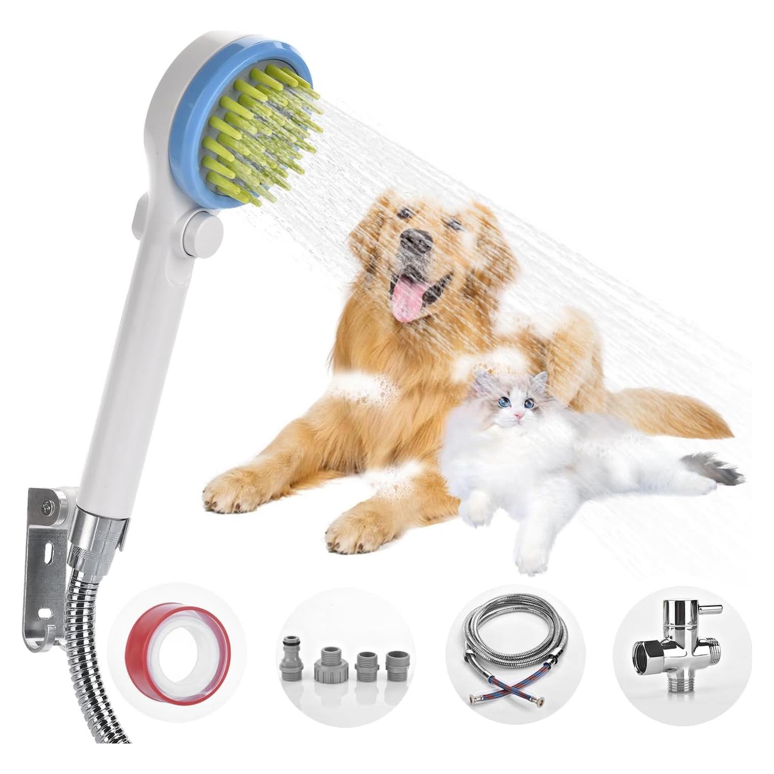 Accesorio de Ducha para Mascotas Coyfa 3 en 1 Azul 200 cm