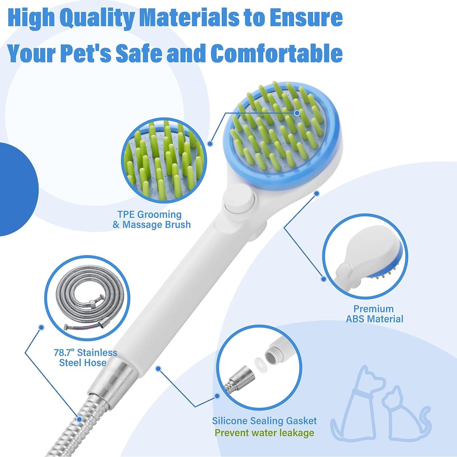 Accesorio de Ducha para Mascotas Coyfa 3 en 1 Azul 200 cm