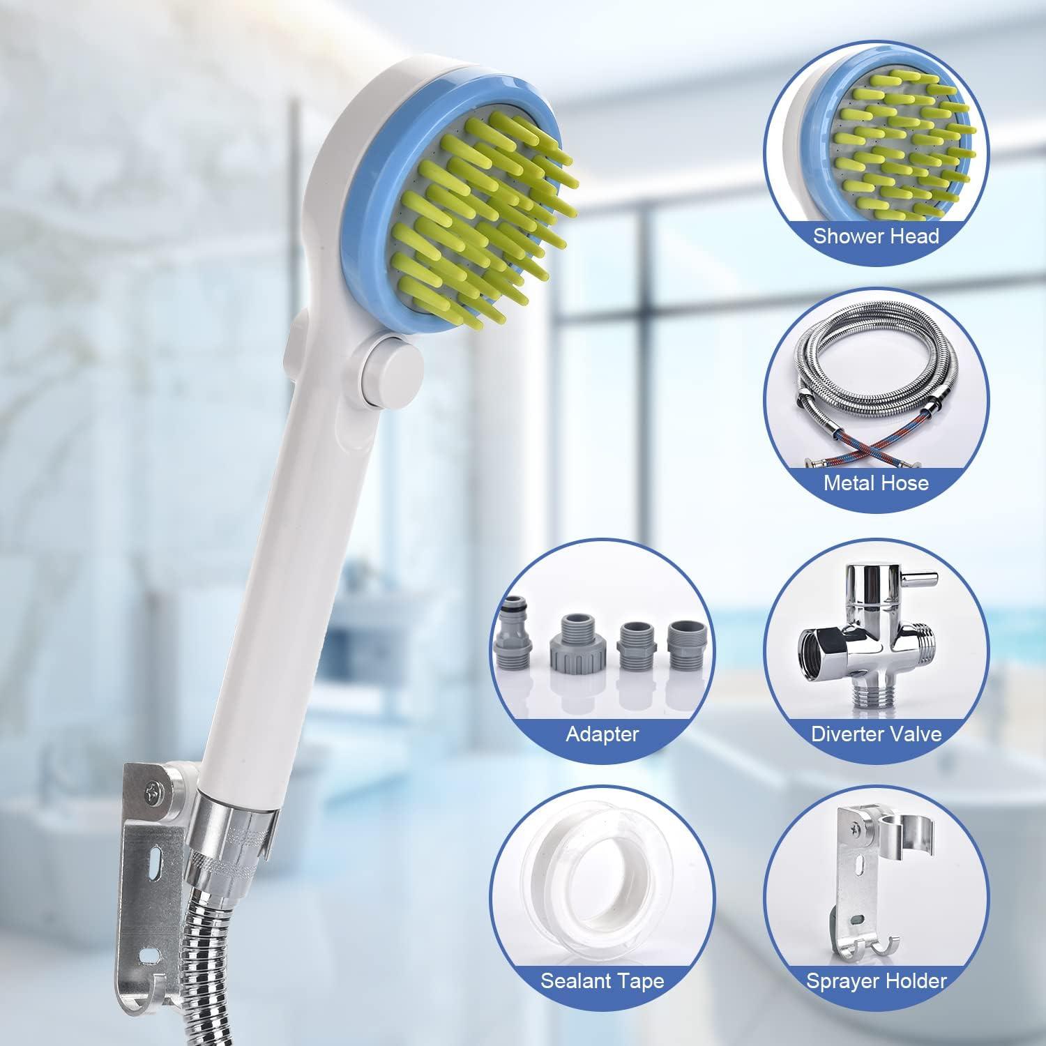 Accesorio de Ducha para Mascotas Coyfa 3 en 1 Azul 200 cm