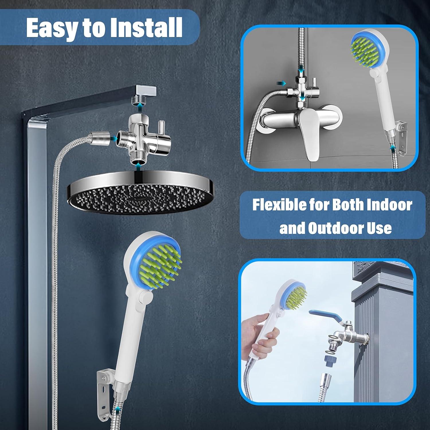 Accesorio de Ducha para Mascotas Coyfa 3 en 1 Azul 200 cm