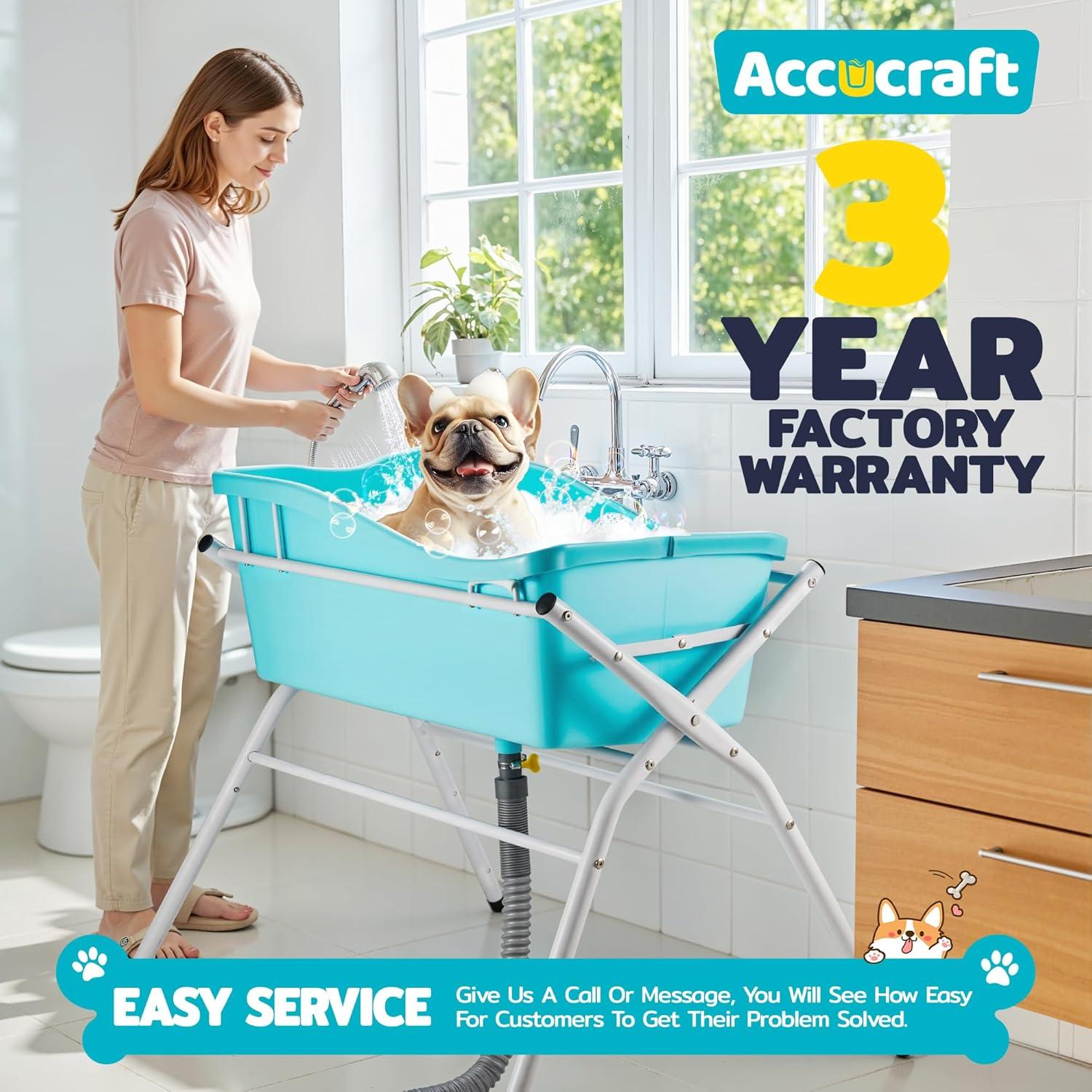 Bañera Elevada Plegable para Perros y Gatos - 3 Niveles