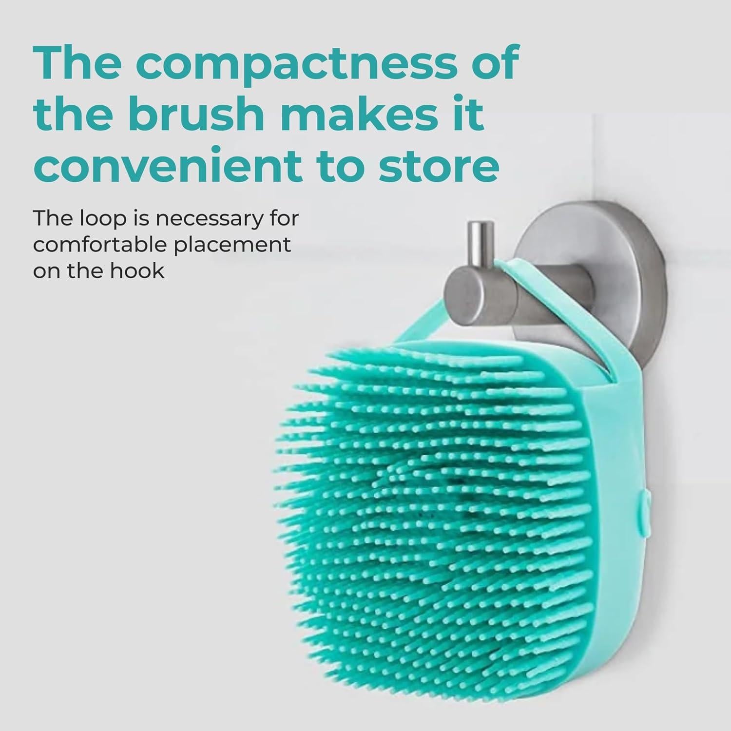 Cepillo de Baño para Mascotas con Dispensador de Jabón - 9cm