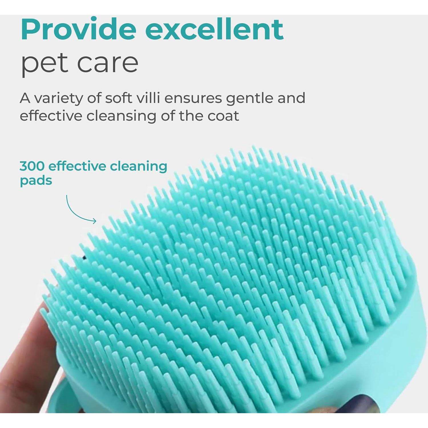 Cepillo de Baño para Mascotas con Dispensador de Jabón - 9cm