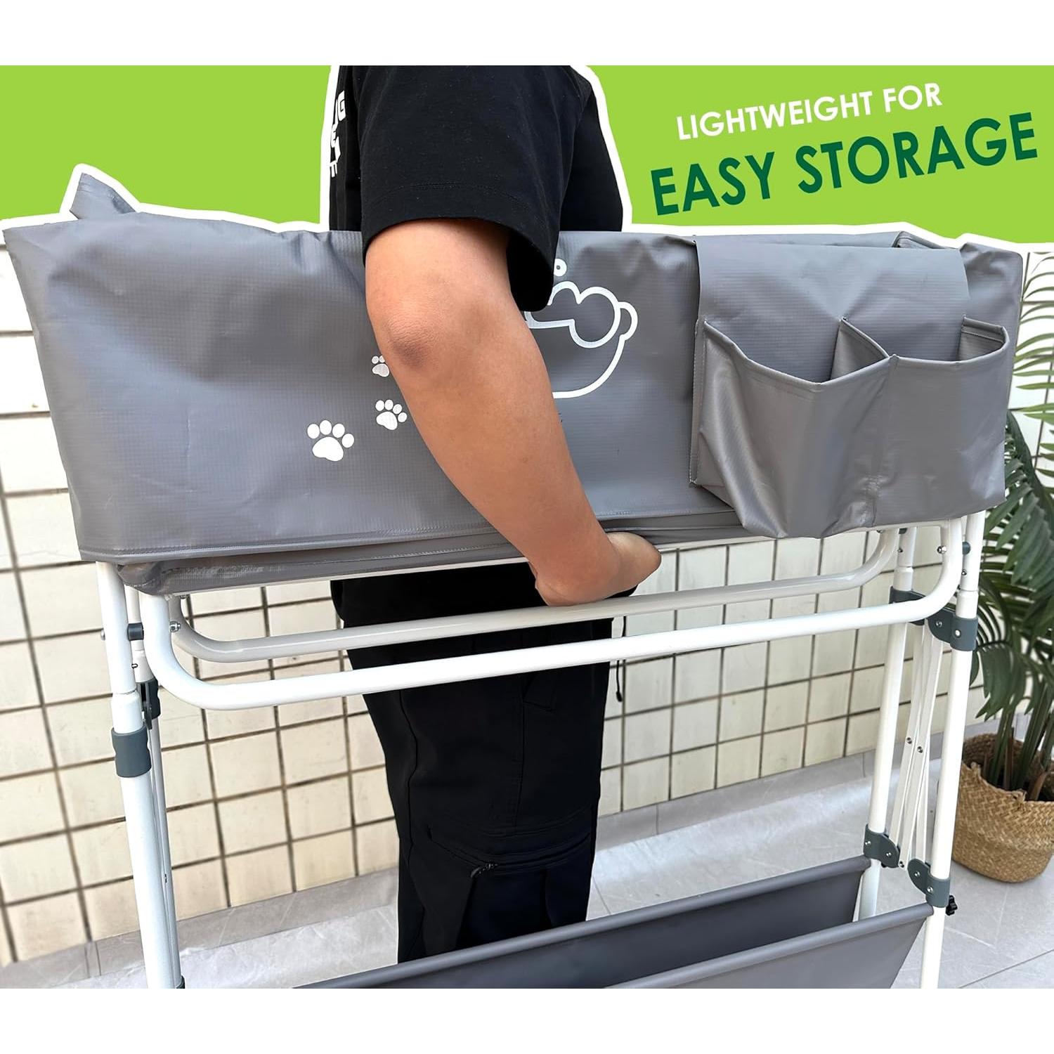 Bañera Elevada para Perros Amlmpet Plegable 82.5x39.4cm