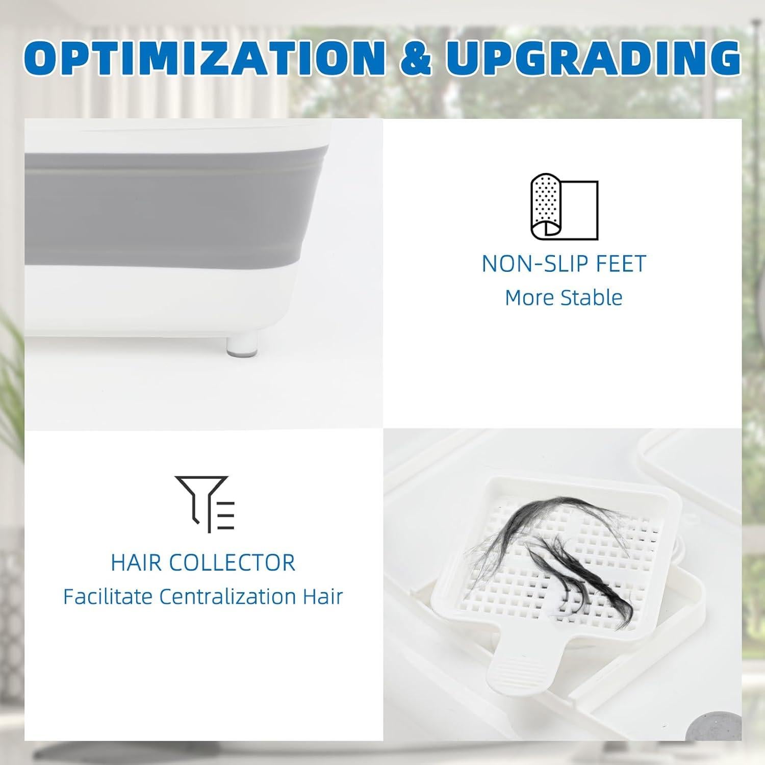 Bañera Plegable para Perros Lonepetu 27L con Drenaje